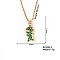 Exquisite Fashion personality Pendant Necklace, European and American Style for Women, Dinosaur, Golden, 15.75 inch(400mm)