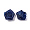 Handmade Woven Costume Accessories, Flower, Marine Blue, 36x41x15mm