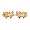 Brass Micro Pave Cubic Zirconia Links Connectors, Long-Lasting Plated, Butterfly, Real 18K Gold Plated, 11x19x2.5mm, Hole: 1.4mm