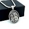 Stainless Steel Saint Joseph and Baby Jesus Pendant Necklaces for Men, Stainless Steel Color, 23.62 inch(60cm)