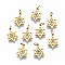 304 Stainless Steel Pendants, Laser Cut, with Jump Rings, Star of David, Real 14K Gold Plated, 11x8x1mm, Jump Ring: 3.5x0.5mm, 2.5mm inner diameter
