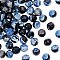 2 Strands Natural Dyed Fire Crackle Agate Beads Strands, Faceted, Round, Dodger Blue, 7.5~8mm, Hole: 1mm, about 47pcs/strand, 13.98 inch(35.5cm)
