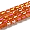 Electroplate Glass Beads Strands, Faceted, AB Color, Column, Chocolate, 4x5~6mm, Hole: 1mm, about 80pcs/strand, 40~48cm