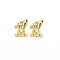 Rack Plating Alloy Charms, Cadmium Free & Nickel Free & Lead Free, Rabbit, Light Gold, 14.5x11x5.5mm, Hole: 1.5mm
