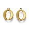 PVD Vacuum Plating  304 Stainless Steel Charms, Laser Cut, Alphabet, Antique Bronze, Letter.O, 12.5x9.5x1mm, Hole: 1mm
