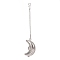 Tarnish Resistant 304 Stainless Steel Tea Infuser, Moon with Chain Hook, Tea Ball Strainer Infusers, Stainless Steel Color, 173mm