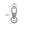 Alloy Swivel Clasps, for Bag Making, Platinum, 39x14mm, Hole: 11mm