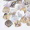 Natural Akoya Shell Charms, Mother of Pearl Shell Pendants, Rhombus, Tan, 14x14x1mm, Hole: 1.4mm,  Diagonal Length: 14mm, Side Length: 12mm