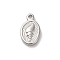 Ocean Theme 304 Stainless Steel Pendants, Anti-Tarnish, Oval with Conch, 17x10x3mm, Hole: 1.8mm