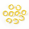 Iron Jump Rings, Open Jump Rings, Yellow, 17 Gauge, 8~8.5x1.2mm, Inner Diameter: 5~6mm