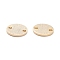 Brass Link Connectors, Long-Lasting Plated, Flat Round, Real 24K Gold Plated, 8x0.7mm, Hole: 1.2mm