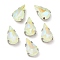 Mocha Fluorescent(MI) Teardrop Sew on Rhinestone, Multi-strand Links, with Brass Prong Settings, Garments Accessories, Peridot, 10x6.5x4.5mm, Hole: 1mm
