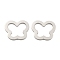 201 Stainless Steel Linking Rings, Butterfly, Stainless Steel Color, 14x16x1mm, Inner Diameter: 10x12mm