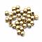 Brass Crimp Beads, Lead Free & Cadmium Free & Nickel Free, Cube, Raw(Unplated), 2.5x2mm, Hole: 1mm