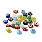 Handmade Lampwork Cabochons, Flower, Mixed Color, 9.5~10x4~4.5mm