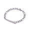 Tarnish Resistant 304 Stainless Steel Figaro Chain ID Bracelets, with Lobster Claw Clasps, Stainless Steel Color, 8-5/8 inch(22cm)