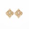 Brass Micro Pave Clear Cubic Zirconia Connector Charms, Nickel Free, Chinese Knot, Real 18K Gold Plated, 14x18x2mm, Hole: 1.2mm