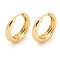 Alloy Hoop Earring, with Steel Pin, Round, Light Gold, 21.5x6.5x22.5mm