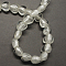Handmade Silver Foil Glass Beads, Heart, Clear, 12x12x8mm, Hole: 2mm