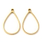 304 Stainless Steel Open Back Bezel Teardrop Pendants, For DIY UV Resin, Epoxy Resin, Pressed Flower Jewelry, Real 18K Gold Plated & Gunmetal, 31x19x3mm, Hole: 2.2mm, Inner Diameter: 26x17mm