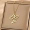 304 Stainless Steel Heart Initial Pendant Necklaces for Women Men, Golden, Letter Z, 15.75~17.72 inch(40~45cm)