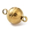 Ion Plating(IP) 304 Stainless Steel Magnetic Clasps with Loops, Golden, 13.5x8mm, Hole: 1mm