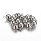 Brass Magnetic Clasps with Loops, Nickel Free, Round, Platinum, 11.5x6mm, Hole: 1.2mm