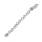 Tarnish Resistant 304 Stainless Steel Chain Extender, with Chain Tabs & Word K14, Stainless Steel Color, 60~62x3mm