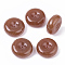 Resin Beads, with Glitter Powder, Rondelle, Sienna, 25x10mm, Hole: 2mm