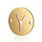 201 Stainless Steel Links connectors, Flat Round with Letter, Golden, Letter.Y, 12x0.8mm, Hole: 0.8mm