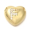 Rack Plating Brass Micro Pave Cubic Zirconia Pendants, Cadmium Free & Lead Free, Heart with Letter A~Z Charms, Real 18K Gold Plated, Letter F, 14.5x16x6mm, Hole: 3mm