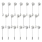 Brass Sieve Brooch Pins, Nickel Free, Platinum, Pin: 63.5x13.5x1mm, Cap: 4x12mm