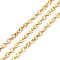 PVD Vacuum Plating 304 Stainless Steel Cable Chains, Oval, Unwelded, with Spool, Golden, 5x4x0.5mm, about 32.81 Feet(10m)/Roll