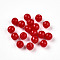 Opaque Solid Color Glass Beads, Round, Crimson, 4.5mm, Hole: 0.9~1mm, about 9090pcs/1000g