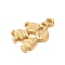 Ion Plating(IP) 304 Stainless Steel Pendants, Couple Charm, Real 18K Gold Plated, 27x17x2.5mm, Hole: 1.6mm
