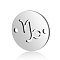 201 Stainless Steel Links connectors, Flat Round with Constellation, Stainless Steel Color, Capricorn, 12x0.8mm, Hole: 0.8mm