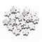 Non-Tarnish 201 Stainless Steel Charms, Flower, Stainless Steel Color, 13.5x12x1mm, Hole: 1.2mm