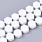 Spray Painted Non-magnetic Synthetic Hematite Beads Strands, Hexagon, White, 6.5x6x2.5mm, Hole: 1mm, about 66pcs/strand, 15.7 inch