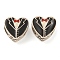 925 Sterling Silver Wedding Suit Shape European Beads, with Enamel, Large Hole Beads, Heart, Thailand Sterling Silver Plated, 10x11x7mm, Hole: 4.5mm