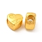 Mother's Day Rack Plating Alloy European Beads, Large Hole Beads, Lead Free & Cadmium Free & Nickel Free, Heart with Word Mom, Matte Gold Color, 11.5x11.5x7.5mm, Hole: 4.5mm