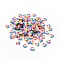 Handmade Polymer Clay Cabochons, Flat Round, Colorful, 5~5.5x0.8mm, about 55555pcs/1000g