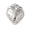 Brass Pendants, Strawberry Charms, Rack Plating, Long-Lasting Plated, Platinum, 24x20x7mm, Hole: 1.6mm