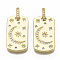 Brass Micro Pave Cubic Zirconia Pendants, with Jump Rings, Nickel Free, Oval with Moon & Star, Clear, Real 16K Gold Plated, 25.5x14x2mm, Jump Rings: 9x5.5x2, 2.5x4.5mm Inner Diameter.