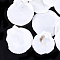 Shell Beads, Undrilled/No Hole Beads, Scallop, White, 45~74x42~70x2~3mm