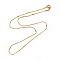 304 Stainless Steel Snake Chain Necklaces, with Lobster Claw Clasps, Golden, 16.8 inch(42.8cm), 1~1.5mm