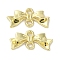 Rack Plating Alloy Pendants, Cadmium Free & Nickel Free & Lead Free, Bowknot, Golden, 10x19.5x3mm, Hole: 1.6mm