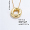Stainless Steel Party Balloon Letter Pendant Cable Chain Necklaces for Women, Golden, Letter O, 15.75 inch(40cm)
