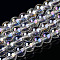 Electroplate Transparent Glass Beads Strands, AB Color Plated, Round, Clear AB, 8~8.5mm, Hole: 1.5mm, about 51~53pcs/strand, 14.96 inch~15.55 inch(38~39.7cm)