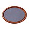 Oval Wood Pesentation Jewelry Display Tray, Covered with Microfiber, Coin Stone Organizer, Gray, 30x22x1.8cm