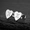 Heart 201 Stainless Steel Stud Earrings, Stainless Steel Color, Letter X, 10x10mm